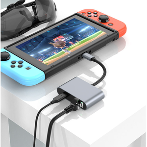 Adaptador <span class=keywords><strong>Ethernet</strong></span> con cable 4 en 1 DE a Gigabit RJ45 Combo 2 puertos <span class=keywords><strong>Hub</strong></span> <span class=keywords><strong>USB</strong></span> con entrega de energía de 60W - Product Image 3