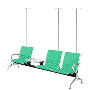 Yijiahao In magazzino ospedale sedia paziente 3 posti infusione sedia di attesa a buon mercato sedia medica con tavolo