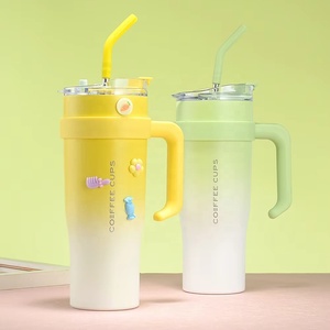 Oferta Especial: Vaso Térmico <span class=keywords><strong>Goofit</strong></span> de 1200ml (40oz) para Auto, con Asa, Aislado, de Acero Inoxidable, con Pajita - Product Image 6