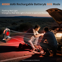 Ventilateurs rechargeables F16 40000 mAh avec panneau solaire, lampe multifonction, batterie externe, ventilateur d'urgence pour le camping, les hôtels et les activités de plein air