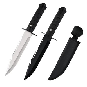<span class=keywords><strong>Couteau</strong></span> droit de survie en plein air portable, <span class=keywords><strong>couteau</strong></span> en acier inoxydable à haute dureté, housse personnalisée OEM pour la chasse et le camping - Product Image 2