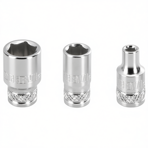 Clé à douille hexagonale Fervi, série normale, ensemble de 3 pièces, finition chromée métrique - Product Image 2