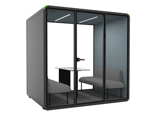 Cabine acoustique insonorisée pour réunions de 4 personnes, en verre trempé, pour discussion de groupe au bureau - Product Image 6