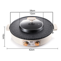 Olla Eléctrica Multifuncional RAF R.5477 para Asar, Ideal para Fiestas en Casa, Barbacoa, Olla Caliente sin Humo, Bandeja para Hornear