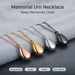 Kalung Guci Baja Tahan Karat Poles Cermin Anti Karat, Kenang-kenangan Simbol Simpati untuk Hewan Peliharaan - Product Image 5