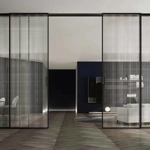 Thanh Lịch Hiện Đại Cửa Kính Trượt Hệ Thống Cạnh Tranh Thứ Hai Tay Kính Cửa Trượt Chất Lượng Tốt Nhôm An Ninh Cửa - Product Image 2