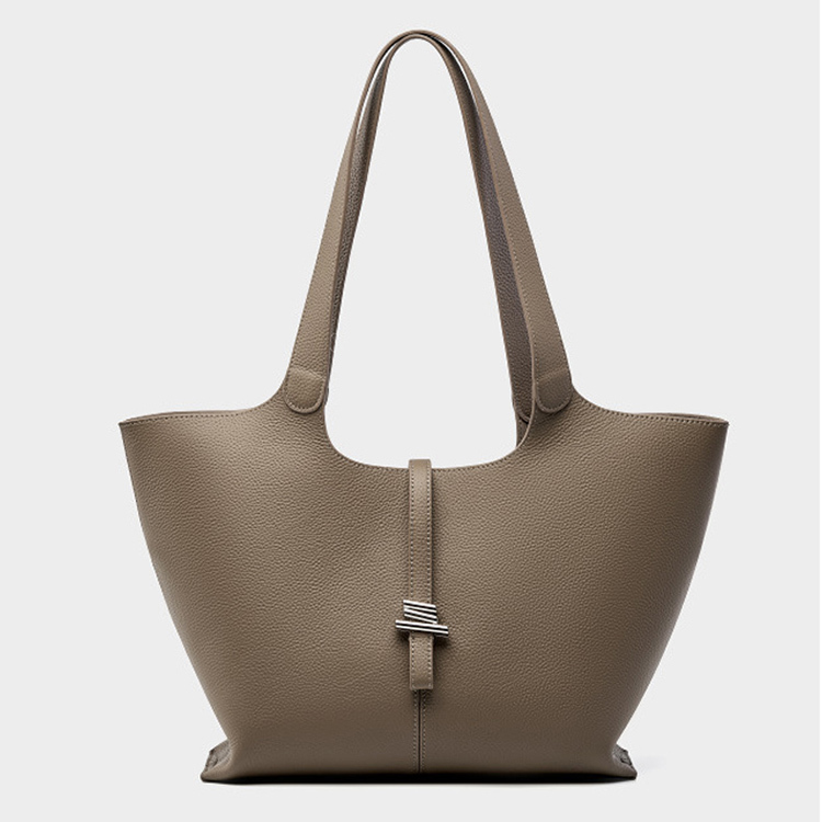 Real Leather Women s Bucket Tote