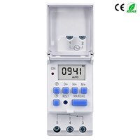 Temporizador Digital Programable Semanal de 7 Días, Monofásico, 1NO 1NC, para Riel DIN, 12V CC, Relé Temporizador AC/DC 24V 48V AC110V 220V