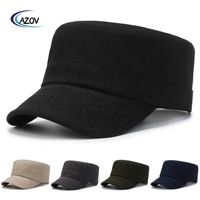 Gorra de Capitán Personalizada al por Mayor AZOV para Hombre y Mujer, Gorra de Marinero de Copa Plana, Gorra con Visera para Exteriores, Gorra de Béisbol Casual