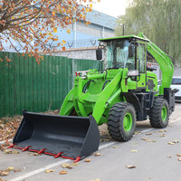 Reliable 4WD Backhoe Loader Mini Tractor Loader Backhoe 4x4 Backhoe Loader for Farm Use