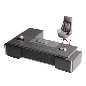 Ensemble <span class=keywords><strong>de</strong></span> bureau et chaise <span class=keywords><strong>de</strong></span> <span class=keywords><strong>direction</strong></span> <span class=keywords><strong>de</strong></span> <span class=keywords><strong>luxe</strong></span>, design minimaliste moderne personnalisable, aucun assemblage requis - Product Image 5
