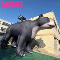 Ours noir gonflable réaliste, ours polaire gonflable géant pour exposition