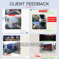 Remorque de camion de cuisine mobile à 4 roues Belyoo BY-HT avec garantie d'un an pour les services de crème glacée, de pizza et de café