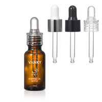Flacon compte gouttes d'huile essentielle en verre, rond ombré pour le visage, pour les yeux, 10Ml, 15Ml, 20Ml, 30Ml, 50Ml, 100Ml