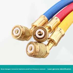 Kit de tuyau de charge de réfrigérant R22/R410a durable avec raccords en laiton pour l'<span class=keywords><strong>entretien</strong></span> des climatiseurs HVAC en stock - Product Image 3