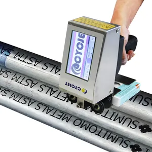 CYCJET ALT360Pro Steel Tube Metal Pipe Hand Held Inkjet Printer for Logo Date Number Printing