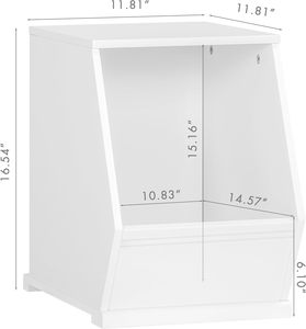 Organisateur de rangement pour jouets pour enfants, armoire de rangement empilable pour jouets, organisateur de jouets en bois, étagère à jouets blanche pour chambre à coucher, salon - Product Image 2