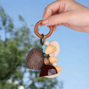 Wholesale Natural Fruit Shell <b>Wind</b> <b>Chime</b> Pendant Handmade Bodhi Seed Car Hanging Ornament - Product Image 4