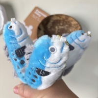 Porte-clés en peluche poisson mignon, pendentif de sac en peluche simulation maquereau tacheté, breloque de sac à dos en peluche douce, cadeau
