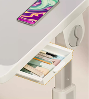 Bureau d'ordinateur portable pliable réglable avec hauteur Tiroirs d'écriture et de rangement portables Organisateur de bureau avec plateau pour utilisation au lit