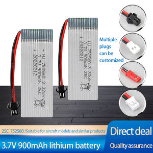 Factory <strong>3</strong> 7V 900mAh 25C 752560 Lithium Polymer Lipo Battery Pack for RC Planes - Product Image 2