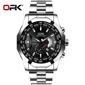 8108 OPK 46mm גדול חיוג קוורץ שעון הכרונוגרף מקרית Mens ספורט שעונים למעלה מותג יוקרה עסקי אופנה שעון גברים