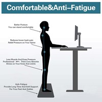 Tapis de sol fixe en mousse PU haute densité, tapis de sol Anti-Fatigue non plat, planche d'équilibre de bureau avec roulettes, 1 pièce