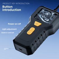 Endoscope industriel portable avec écran IPS de 2 pouces, éclairage LED, caméra de diagnostic automobile, sonde de caméra pour tuyaux, indice de protection IP67