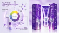 Dentifrice personnalisé de marque privée 120g, saveur menthe, dentifrice violet pour blanchir les dents
