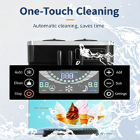 Máquina Industrial Portátil para Helado Suave, Máquina Automática para Hacer Helado Suave, Máquina para Conos de Helado con 2+1 Sabores Mixtos