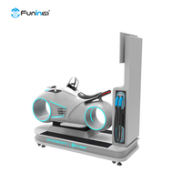 Simulateur de course de moto VR 360° FuninVR ZY-VR-1GL pour intérieur, équipement d'amusement 9D avec 1 siège, structure en acier et métal, capacité de 100 kg