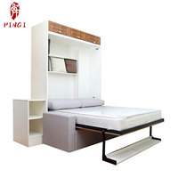 Lit mural Murphy avec canapé, nouveau design, pour salon, pliable, gain de place, vente en gros