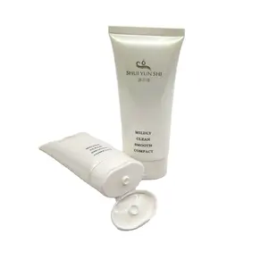 Chinise manufacture wholes squeeze flat tube custom with flip top lid empty tubes for skin cream