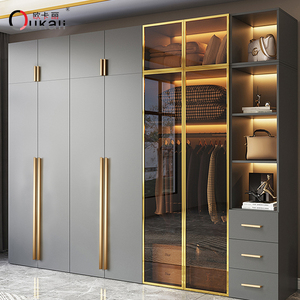 Tay nắm tủ bằng hợp kim nhôm, phụ kiện nội thất, tủ bếp, tủ quần áo, ngăn kéo, cửa, màu vàng đen, kiểu hiện đại - Product Image 2