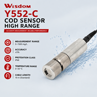 Sonde de qualité de l'eau en ligne à haute portée pour la surveillance des eaux usées, capteur COD 0-1500 Mg/L, TOC 0-600 Mg/L, absorption UV, RS485 MODBUS