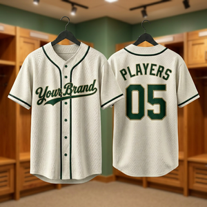 Maillot de baseball personnalisé 100% polyester, haute qualité, respirant, anti-humidité, protection UV, service OEM, prix raisonnables - Product Image 1
