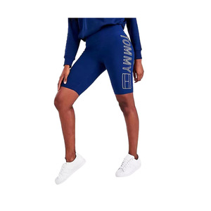 Shorts Deportivos de Cintura Alta Tommy Hilfiger para Mujer, Color: Azul Marino |   100% Auténtico - Product Image 1