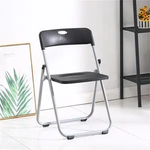 China cheap RED black Portable plastic folding chair outdoor event party chair for conference hall