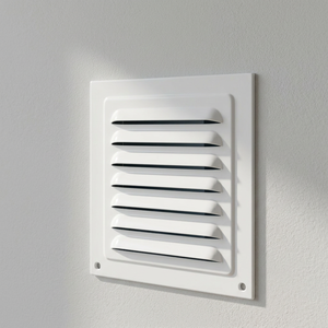 Grille d'aération murale carrée en alliage d'aluminium, 180 lames, espacement 1/2, étanche à la pluie, moderne, installation facile pour l'évacuation des airsoirs extérieurs - Product Image 1