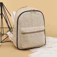 Nouveau produit Sac en paille Sac à dos pour femme Mode été Sac à dos de plage en plein air Sac à dos cool