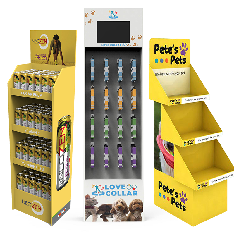 Apache Customizable Pegboard FSDU Display Stand Cardboard Display Rack for Retail Store & Supermarket Display Shelf — view 2