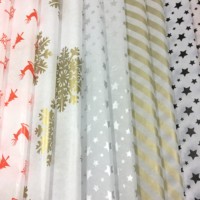 Papier de soie/papier de soie blanc de luxe personnalisé avec logo imprimé, 17 g/m², 50*75 cm, surface lisse antirouille