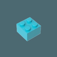 Pièces de construction High-bricks GDS-540 Accessoires 2x2 Compatibles 3003-35275-6223-62404-19182 Lot de 40 Pièces Thème Animaux Nature
