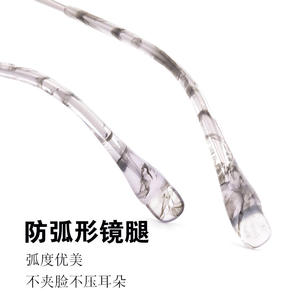 Montures de lunettes Danyang rectangulaires semi-titane, monture complète, anti-lumière bleue, unisexe, verres en résine 909, origine Shenzhen - Product Image 2