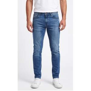 Straight-Leg Distressed Denim Jeans Mid-Waist Regular Fit Cotton Stonewashed Casual Autumn Style - Product Image 6