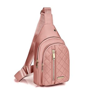Bolso de Pecho para Mujer, Moderno, con Múltiples Compartimentos con Cierre, Portátil, Tipo Bandolera, para Uso Diario, en Colores Negro, Rojo, Morado, Rosa y Azul, Verano 2025 - Product Image 3