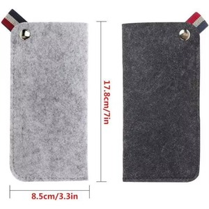 Échantillon gratuit - Lot de 3 étuis à lunettes - Étui en feutre doux à enfiler - Étui de rangement pour lunettes - Pochette de maquillage - Product Image 2