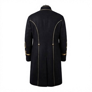 Men's Embroidered Frock <b>Coat</b> Double Breasted Wool Overcoat Custom Logo Historical Uniform Outerwear - Product Image 2