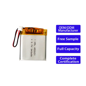3.7 Volt Battery Pack Rechargeable Lithium Polymer Lipo Cell 452631 340mAh Custom for Electronics - Product Image 1