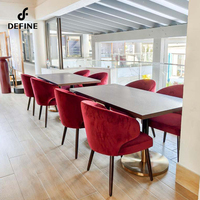 Ensemble de meubles de restaurant commercial moderne sur mesure en marbre pour la restauration et l'hôtellerie, solution clé en main